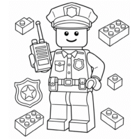 Lego Police Coloring Page
