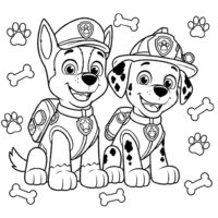 Marshall from Paw Patrol Coloring Page