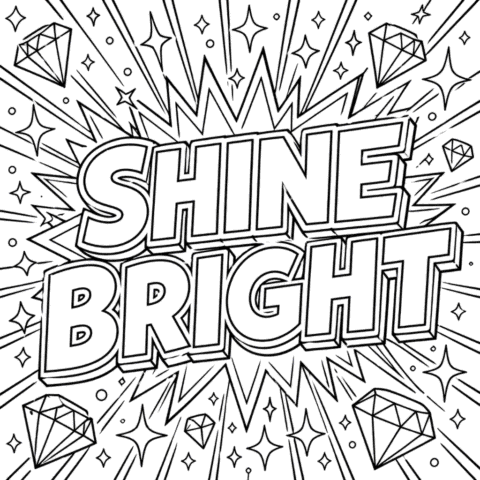 Shine Bright Coloring Page