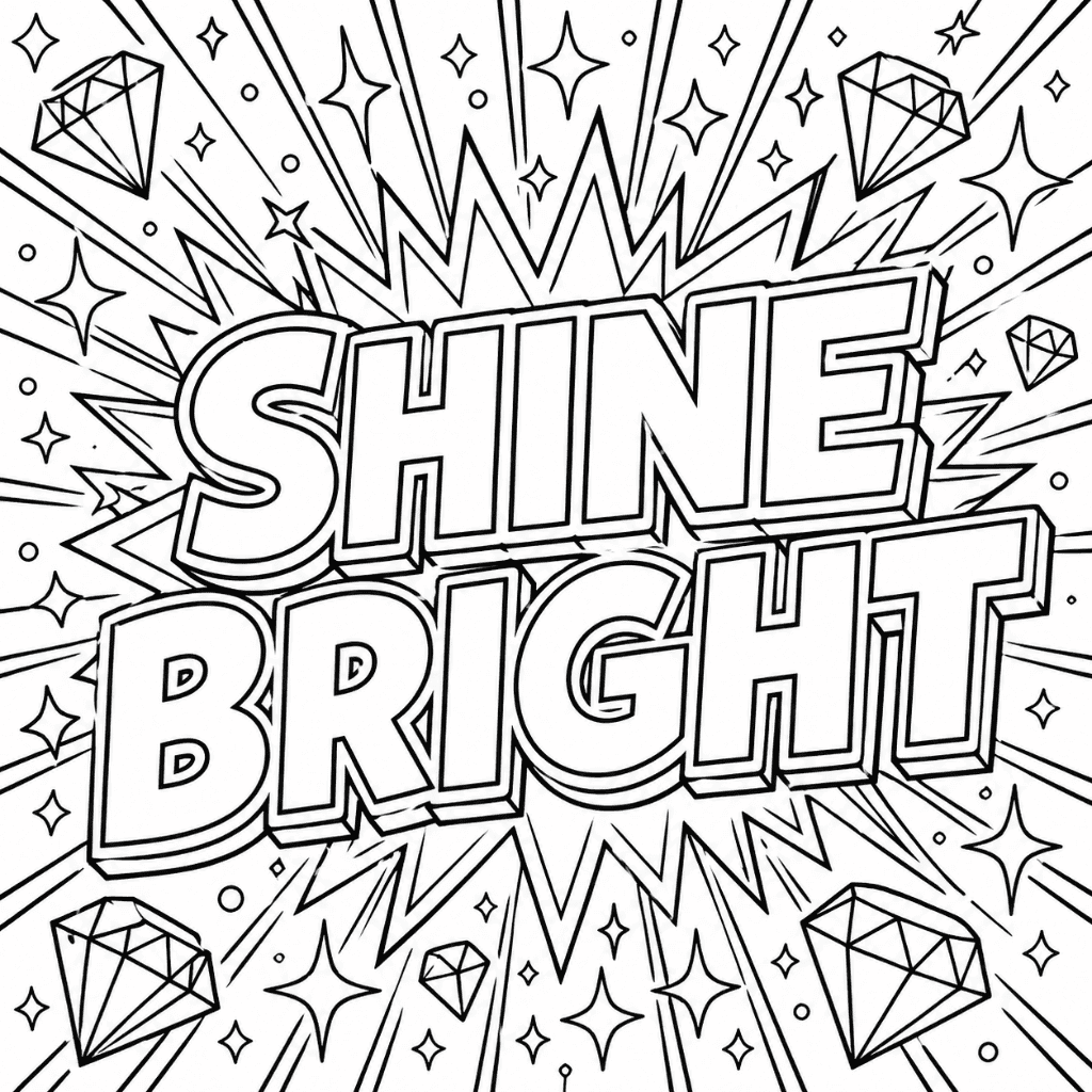 Shine Bright Coloring Page