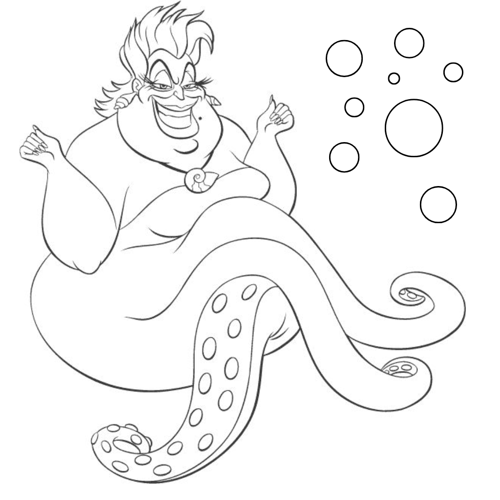 Ursula Little Mermaid Coloring Pages
