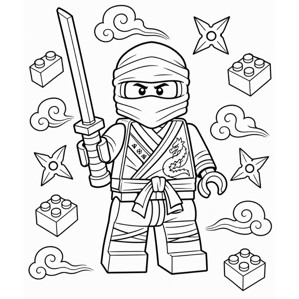 lego ninjago coloring page