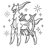 Arceus Coloring Page Pokémon Art