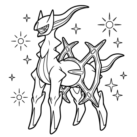 Arceus Coloring Page Pokémon Art