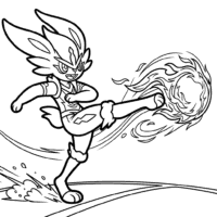 Cinderace Coloring Page