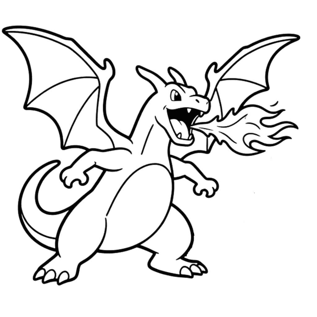 Epic Charizard Coloring Page Pokemon Printables