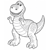 Rex Toy Story Coloring Page