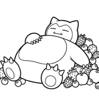 Snorlax Coloring Page Pokémon