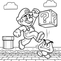 Super Mario Bros Free Coloring Pages