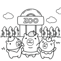 Capybara Zoo Coloring Page