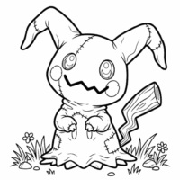Mimikyu Coloring Page Pokemon Art Free