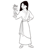 Mulan Coloring Page Disney Princess