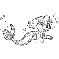 Paw Patrol Aqua Pups Coloring Page