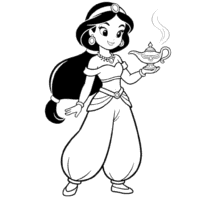 Princess Jasmine Coloring Page