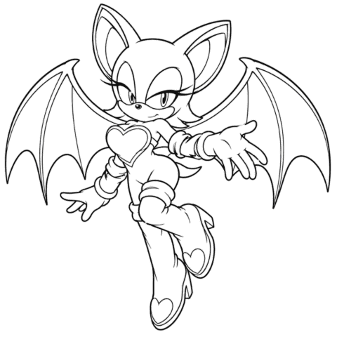 Rouge the Bat Coloring Page