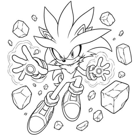 Silver the Hedgehog Coloring Page