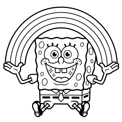 SpongeBob Imagination Coloring Page