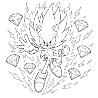 Super Sonic Coloring Page