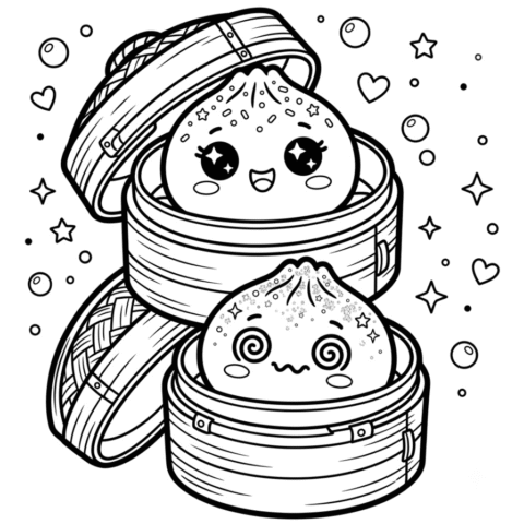 Confetti Dumpling Coloring Page