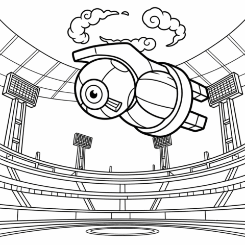 Dynamax Beldum Pokemon coloring page