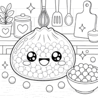 Fidget Dumpling Coloring Page