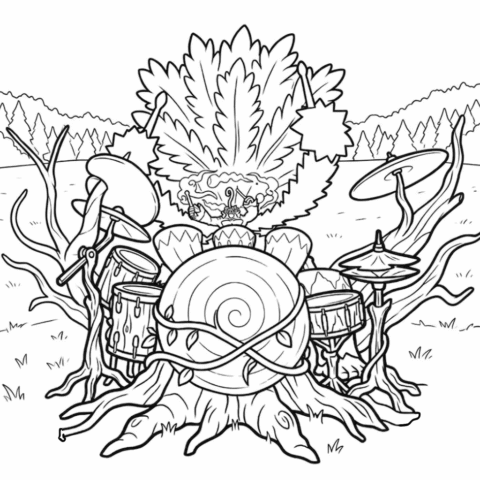 Gigantamax Rillaboom Coloring Page Pokémon Pixel Art
