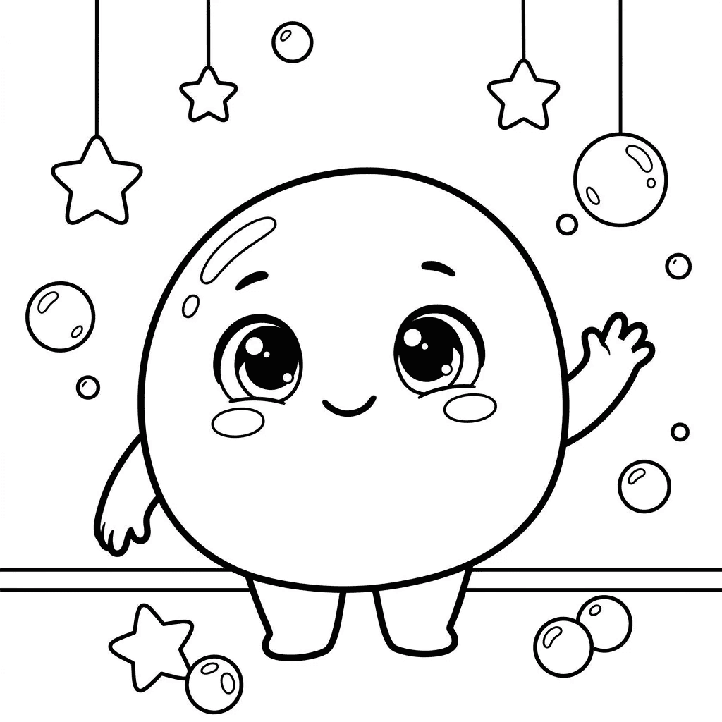 Gigi stretchy mochi squishy coloring page