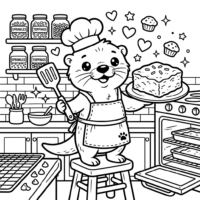 Kawaii Brownie Coloring Page
