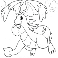 Mega Dragonite Coloring Page Pokemon