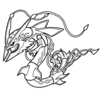Mega Pokemon Coloring Page Legendary Rayquaza