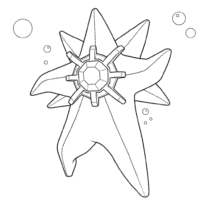 Mega Starmie Coloring Page Pokemon