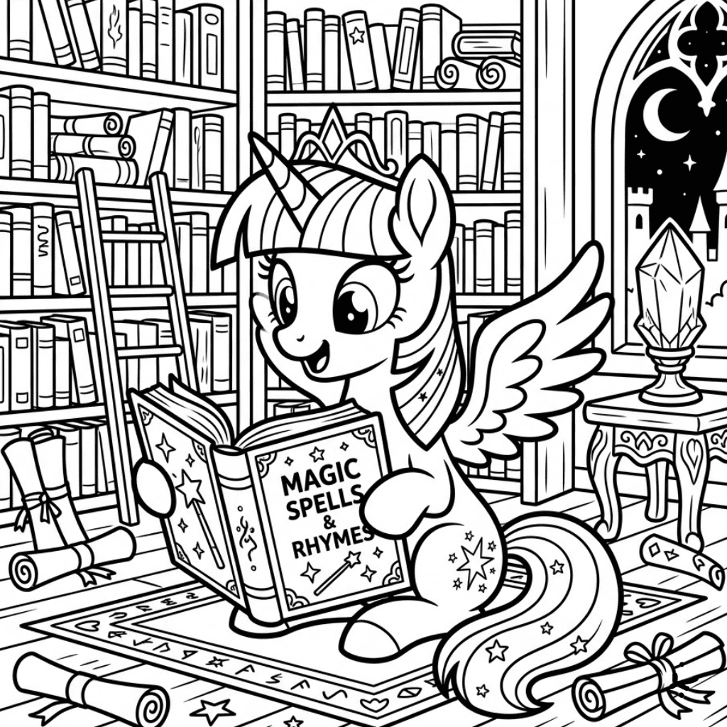 My Little Pony Castle Coloring Page Magic Printables