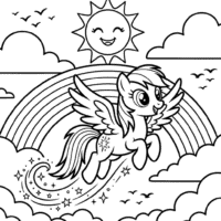 My Little Pony Rainbow Coloring Page