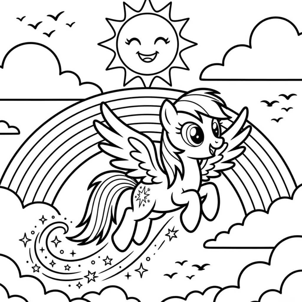 My Little Pony Rainbow Coloring Page