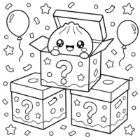 Mystery Dumpling Coloring Page