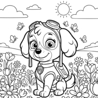 Paw Patrol Colouring Page Skye