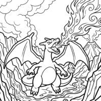 Pokemon Charizard Colouring Page