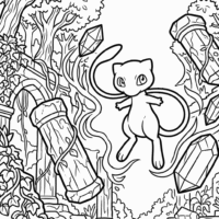 Pokemon Mew Coloring Pages
