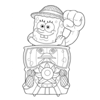 SpongeBob One Piece Coloring Page