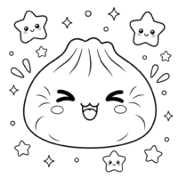 Squishy Dumpling Coloring Page