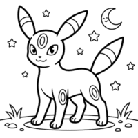 Umbreon Coloring Page Color Pokémon Online